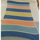 Vintage Handmade Striped Pattern Knit Afghan Throw Blanket 38  X 62 