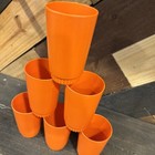 A Lot Of Six Vintage Rubbermaid Party Plan Cups Orange 123   3