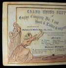 1855 Engine Company No  1 Hook   Ladder Fire Hall Dance Invitation Card Embossed
