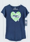 Nwt Seattle Seahawks Nfl Womens Top Size 14 Short Sleeve Shirt  Heart Football