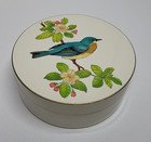 Otagiri Vtg Japan Lacquer Ware Blue Bird Coasters  5  W case