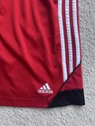 Adidas Climalite Men s Red Athletic Shorts 3-stripes Drawstring Elastic M