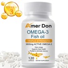 Omega 3 Fish Oil Capsules 3x Strength 3600mg Epa   Dha  Highest Potency 120pills