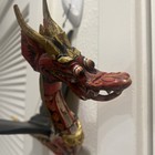 Vtg Wooden Naga Dragon Winged Flying 17  Temple Mobile  Hand Carved   Painted