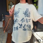 Vintage Bird Collection Owl Nature Animal Graphic Comfort Tee