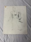 Vintage Academic Study Nude Male Pencil Charcoal Drawing Beefcake Gay Interest