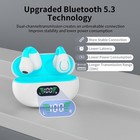 Buabmeq Open Ear Clip On Earbuds Bluetooth 5 3 Lightweight Comfort Bone