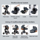 3 In 1 Baby Stroller Travel System With Car Seat   Bassinet  Foldable Pram