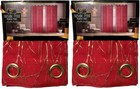 Set Of 2 Valarie Martina Grommet Top Curtains With Gold Metallic Accent 90  Long