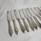 Vintage Oneida Community 12 Pc Knife Set Silver Plated Handle Stainless