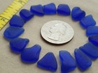 Genuine Beach Sea Glass Surf Tumbled Cobalt Blue Ocean Frosted Tiny Small V06