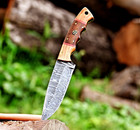 Custom Made Hand Forged Damascus Steel Blade Camping Hunting Knife 2892