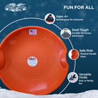 Flexible Flyer Flying Saucer 26  Plastic Snow Sled For Kids And Adults  Orange