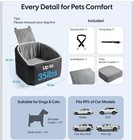 Small To Medium Dog Booster Seat  Holds Up To 35lbs Grey black Memory Foam