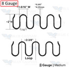 8 Ga Upholstery Zig Zag Springs  no Sag Spring - Made In U s a   by The Foot 
