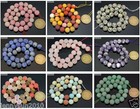 Natural Matte Frosted Gemstone Round Loose Beads 15   4mm 6mm 8mm 10mm 12mm 