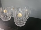 Paul Sebastian Clear 24  Lead Crystal Glass Coffee Mug Tea Cup 4pk Set Of 4