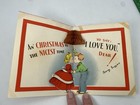 Merry Christmas Sweetheart Vintage Greeting Card Honeycomb I Love You Dear Cute