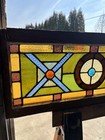   Antique Stained Glass Transom Window 1 Of 2   32 X 13 75 Architectural Salvage