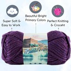 Lion Brand Hometown Portland Wine  6 Bulky Acrylic Yarn 3 Skeins Crochet Knit
