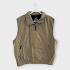 Tri-mountain Vest Xl Khaki Nylon Fleece Lined Rose Country Cutting Horse
