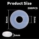 200pcs Charm Stoppers For Bracelets Making  Silicone Small  Transparent