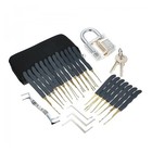 Stainless Steel 24 Keys Pick Tool Kit Transparent Padlock Available For Practice