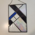 Multicolor Rectangular Stained Glass Window Panel Suncatcher 12 5  X 8   