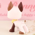 Mini Pet Shop Lps Great Dane  750 Dog Brown White With Collar Red Eyes Toy