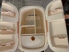 Iker Uv Sterilizer Box W  Timer  Plastic  White   Rose Gold Finish