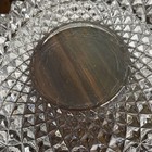 Vintage Heavy Large Round Crystal Clear Cut Glass 7  Cigar Cigarette Ashtray