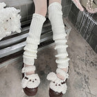 1 Pair Women Long Leg Warmers Knit Over Knee High Winter Socks Thermal For Fall