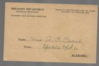 1919 Alabama Postcard Ww1  summons  To Come To Meeting At School   Buy War Bonds