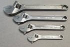 Vtg Craftsman 4pc Satin Finish Adjustable Wrench Set 6  8  10  12  Usa          
