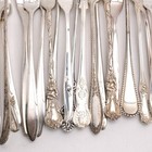 Assorted Polished Silverplate Lot 100 Cocktail Forks Event Mix Seafood Oyster