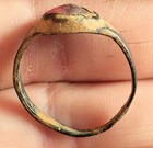 Medieval 14th-15th Century Bronze Ring 23mm 2 38g  Size Us9 0  Authentic 