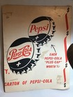 Pepsi Cola Plus Caps  Cardboard Advertising Sign Collectible 22inx28in