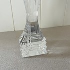 Vintage 1990 s Mikasa Czech Crystal Art Deco Candle Holder    city Lights 