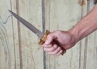 Wood Handle Renaissance Athame 11  Double-edged Stainless Steel Dagger Sharp 