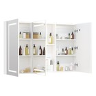 Large Led Medicine Cabinet Bathroom Mirror Cabinet With Light 3 Color 47  30 Inch