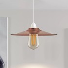 2 Pack Retro Metal Lamp Shade Open Style Pendant Light Guard Yellow Brass 22cm