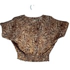 Michael Michael Kors Women s 1x Animal Print Short Dolman Sleeve Blouse