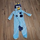 Official Bluey Union Suit Costume Pajamas Child Kid Size 3t 4t Hat Hood