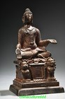 8 1 tibet Bronze Foo Fu Dog Lion Shakyamuni Sakyamuni Amitabha Buddha Statue