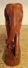 Vintage Hand Carved Wooden Elephant Statue 9  Solid Wood Animal Figurine Decor