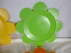 4 Vtg 60s Beautyflex Mod Daisy Flower Power Hard Plastic Paper Plate Holders