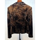 Vintage 90s Joseph Ribkoff Snakeskin Print Jacket Full Zip Blazer Brown Us6