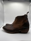 Liberty Black Womens Western Brown Leather Boots Size 7 Ankle Booties Cowgirl
