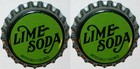 Soda Pop Bottle Caps Lot Of 12 Lime Soda Cork Lined Unused New Old Stock