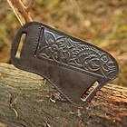 Usa Black Leather Knife Sheath Fix Blade Knife Belt Sheath Folding Pocket Knife
